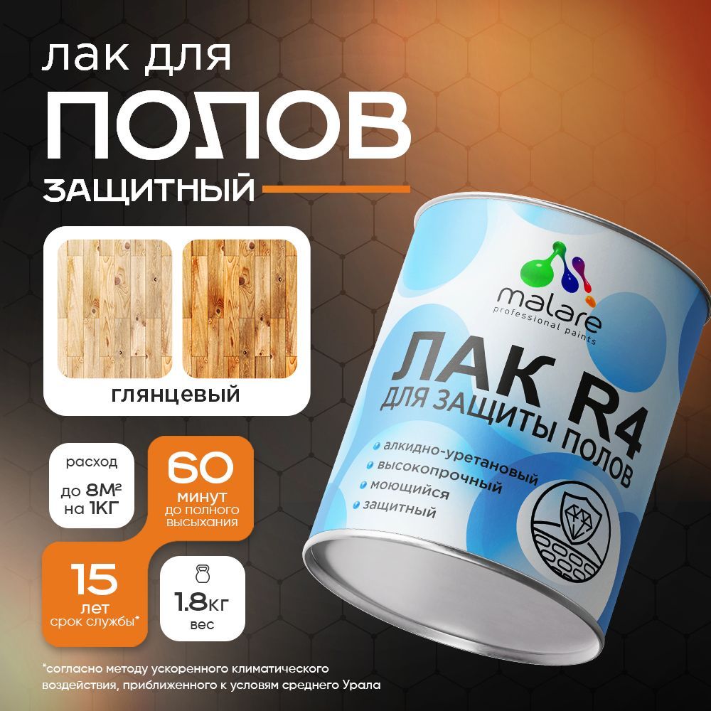 Акрил-уретановый лак для пола Malare
