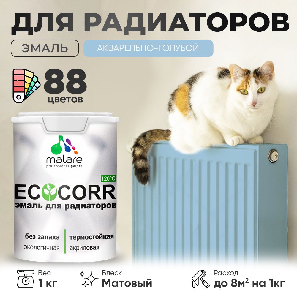 Акриловая эмаль для батарей и радиаторов Malare ECOCORR