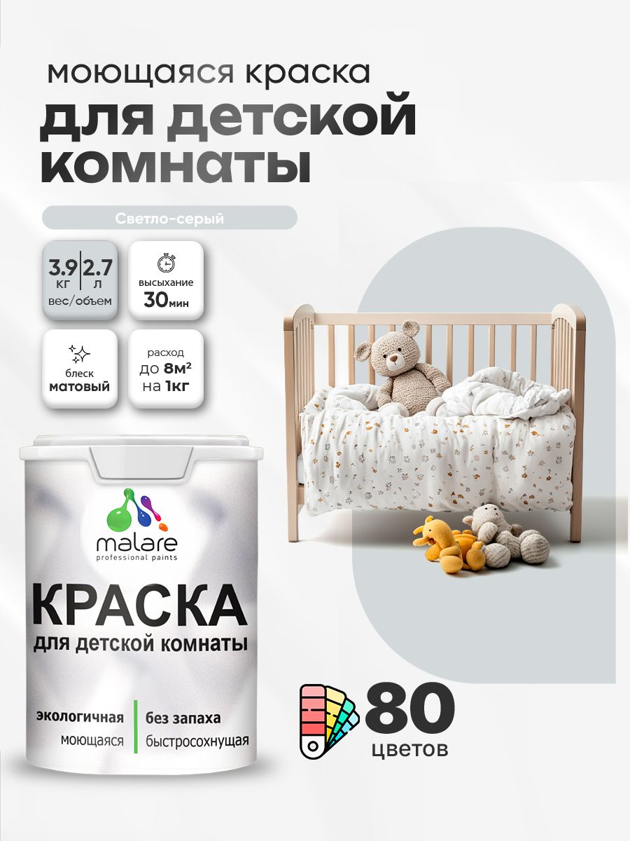 Акриловая краска для детской комнаты Malare