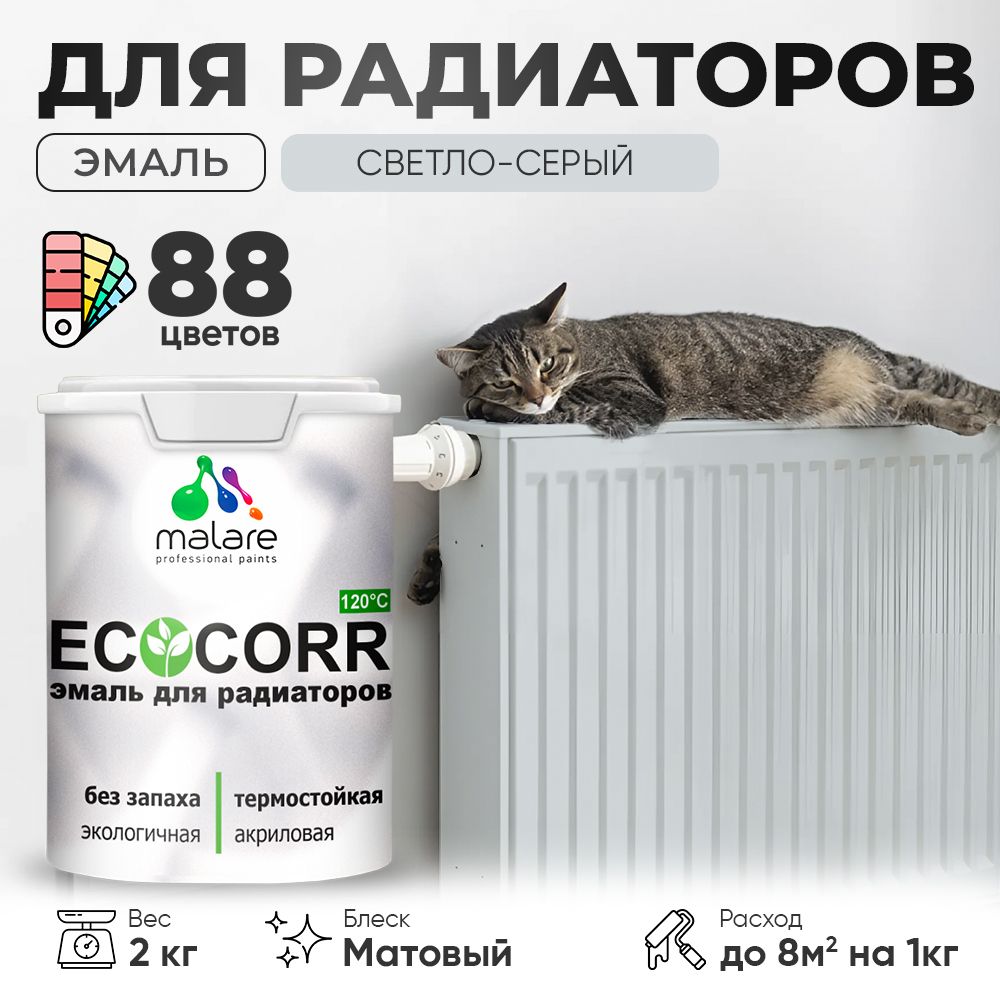 Акриловая эмаль для батарей и радиаторов Malare ECOCORR