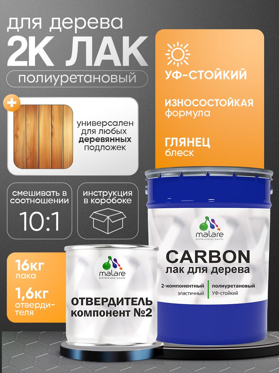 Полиуретановый лак для деревянных поверхностей Malare CARBON