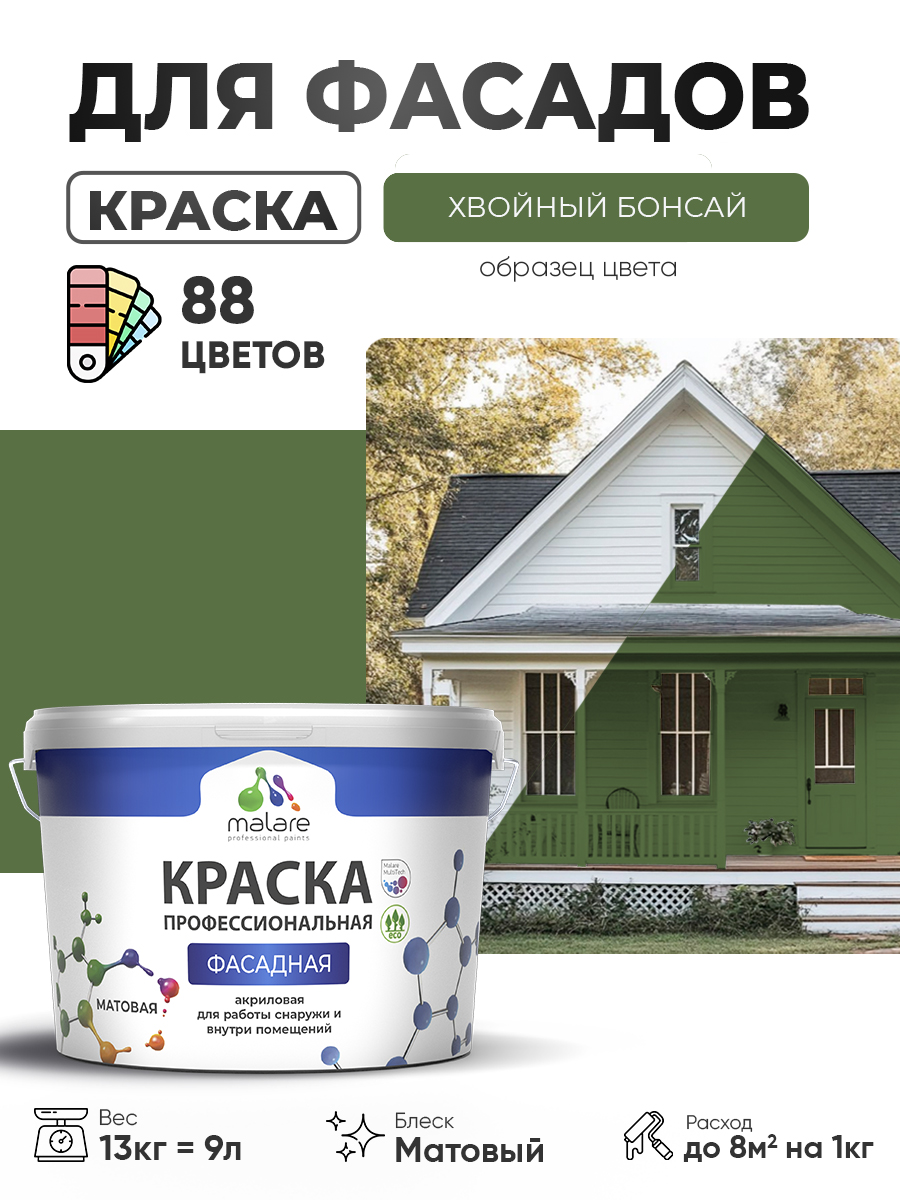 Акриловая фасадная профессиональная краска Malare