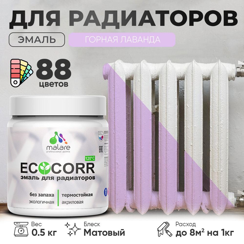 Акриловая эмаль для батарей и радиаторов Malare ECOCORR