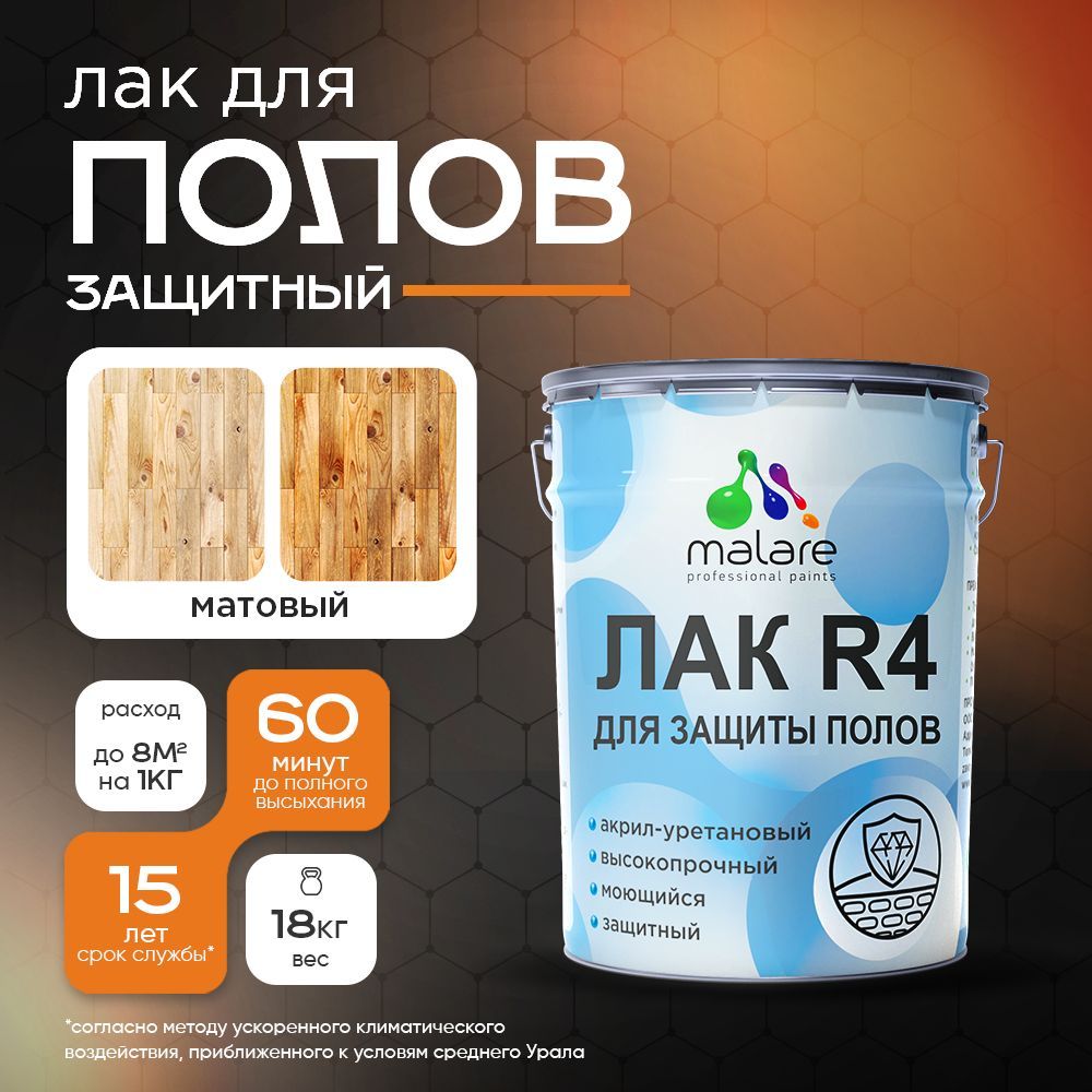 Акрил-уретановый лак для пола Malare