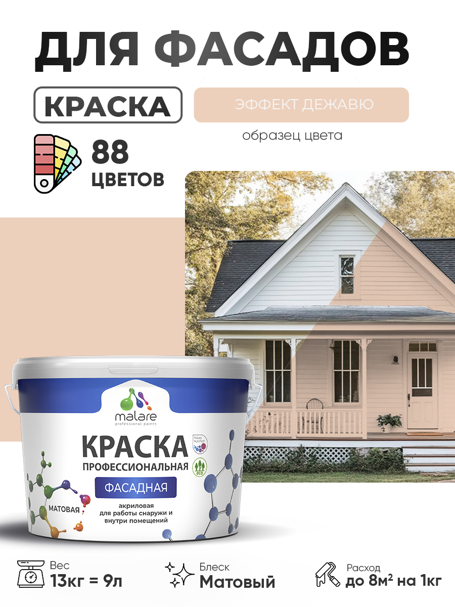 Акриловая фасадная профессиональная краска Malare
