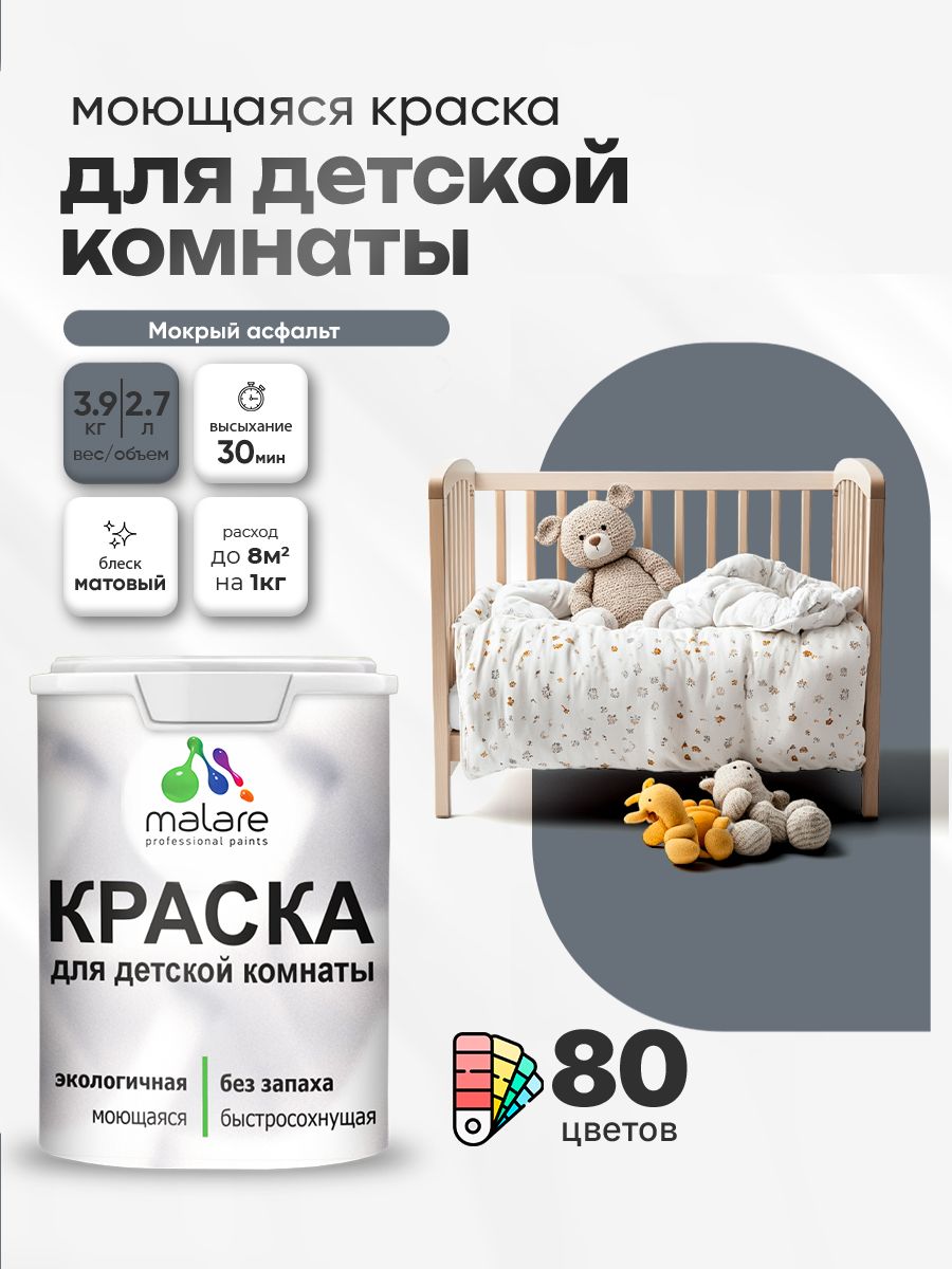 Акриловая краска для детской комнаты Malare