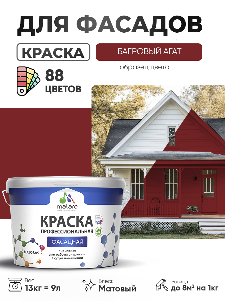 Акриловая фасадная профессиональная краска Malare
