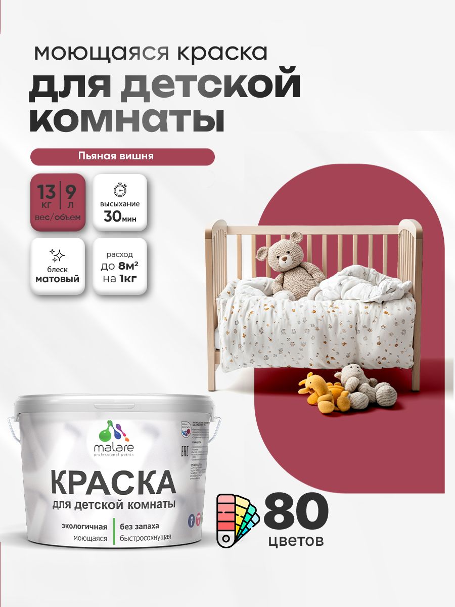 Акриловая краска для детской комнаты Malare