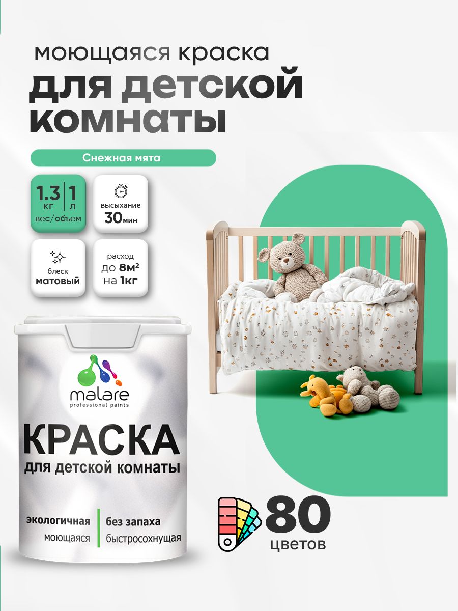 Акриловая краска для детской комнаты Malare