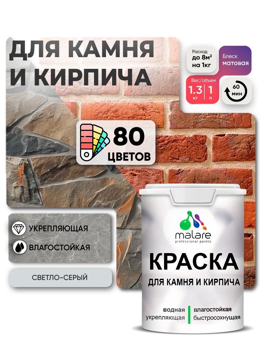 Акриловая краска для камня и кирпича Malare