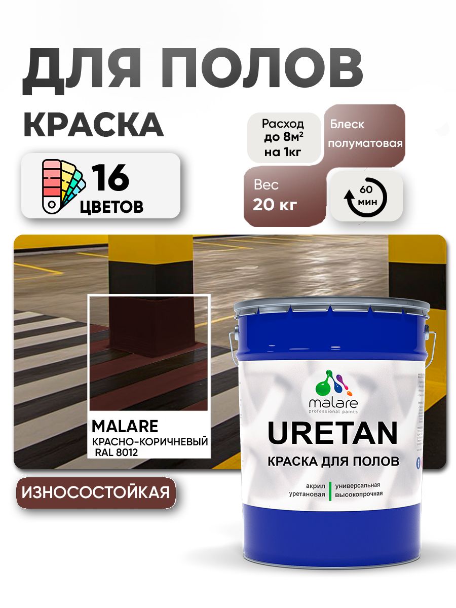 Акрил-уретановая краска для пола Malare URETAN
