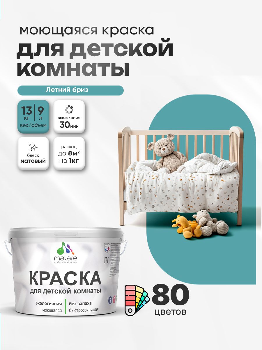 Акриловая краска для детской комнаты Malare