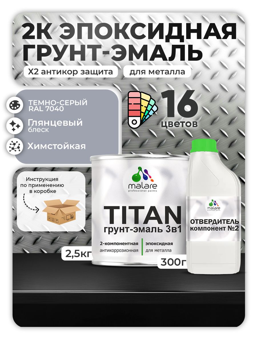 Эпоксидная грунт-эмаль для металлических поверхностей Malare TITAN