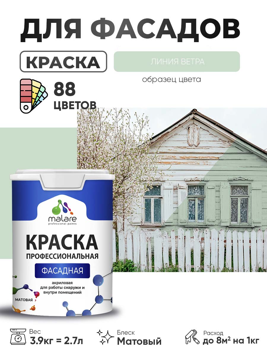 Акриловая фасадная профессиональная краска Malare