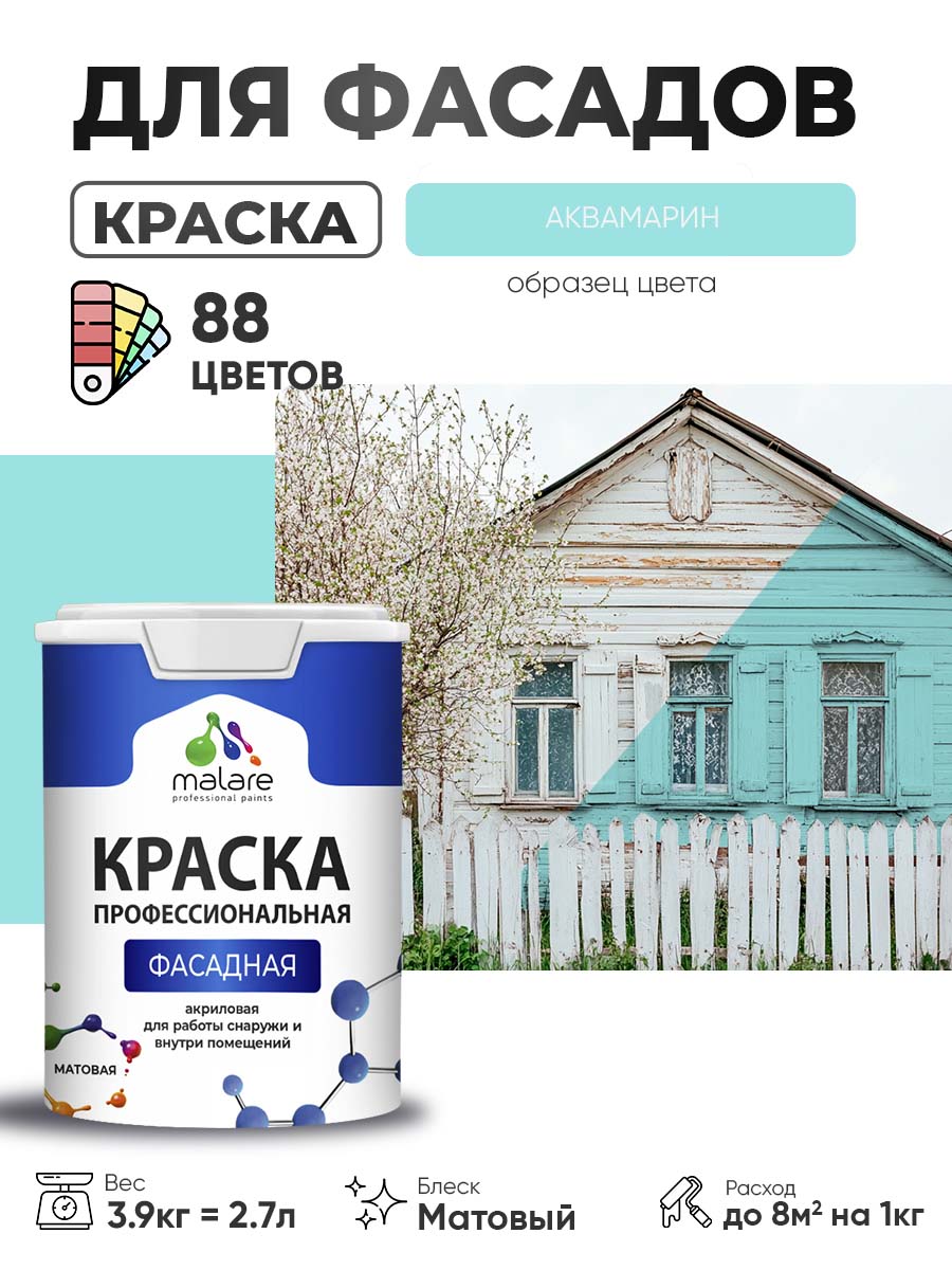 Акриловая фасадная профессиональная краска Malare