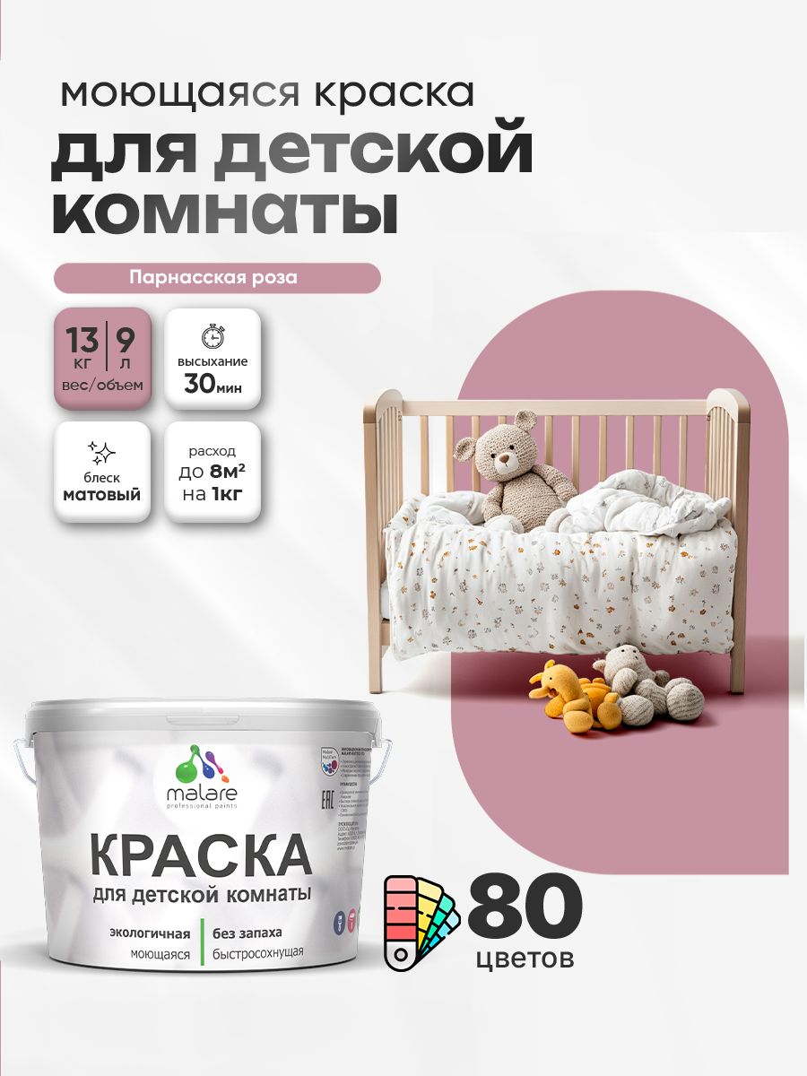Акриловая краска для детской комнаты Malare