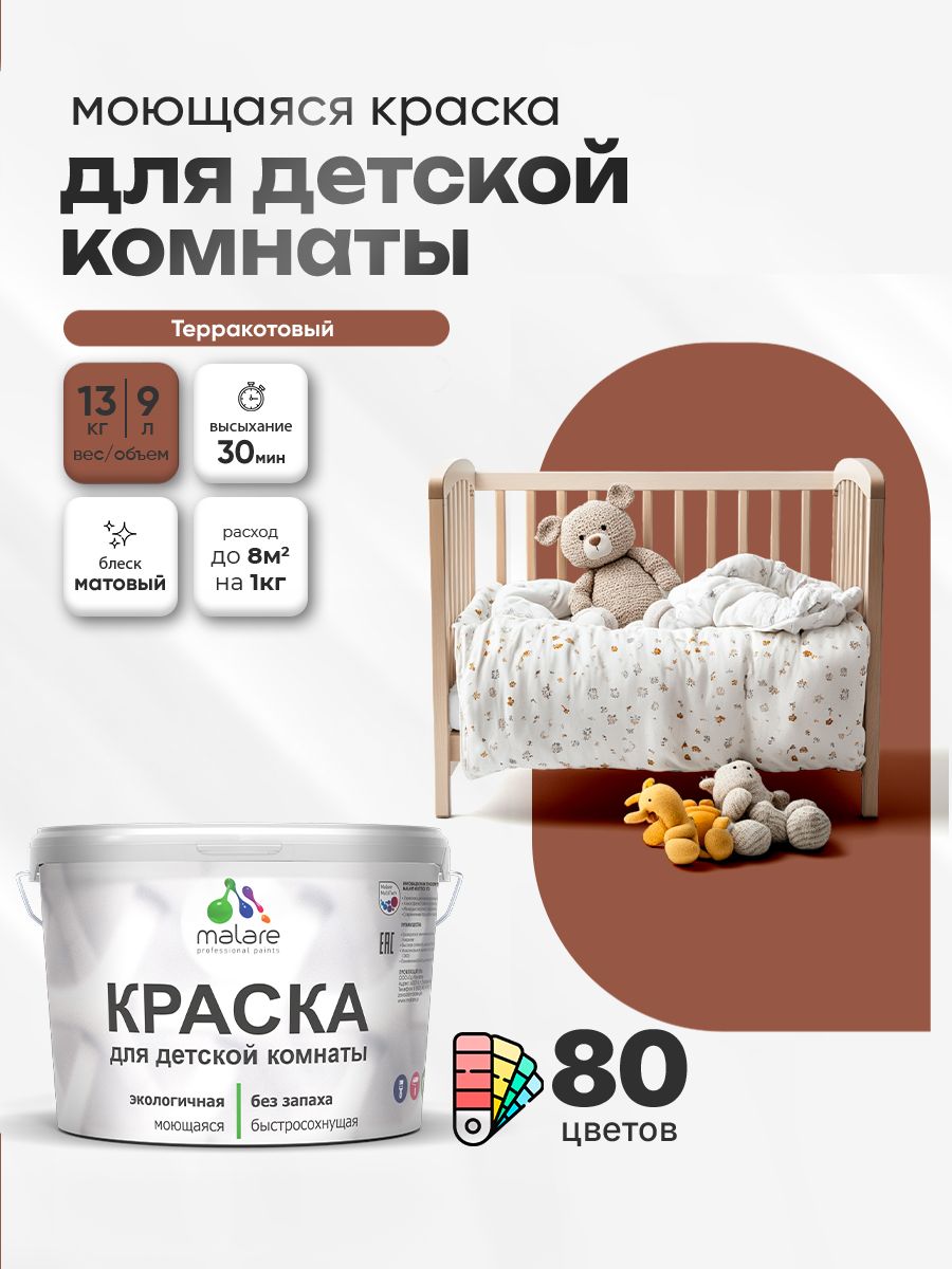 Акриловая краска для детской комнаты Malare