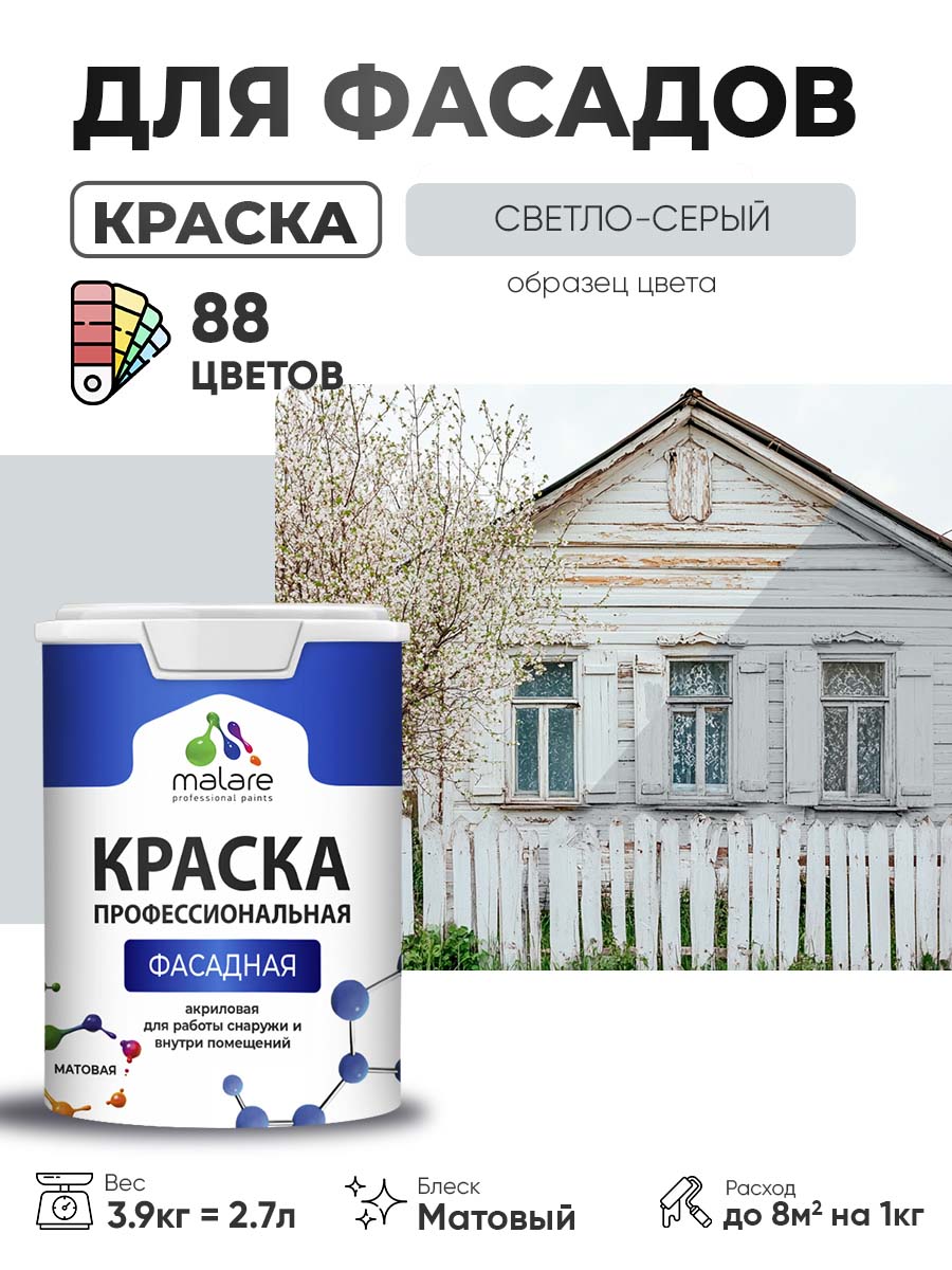 Акриловая фасадная профессиональная краска Malare