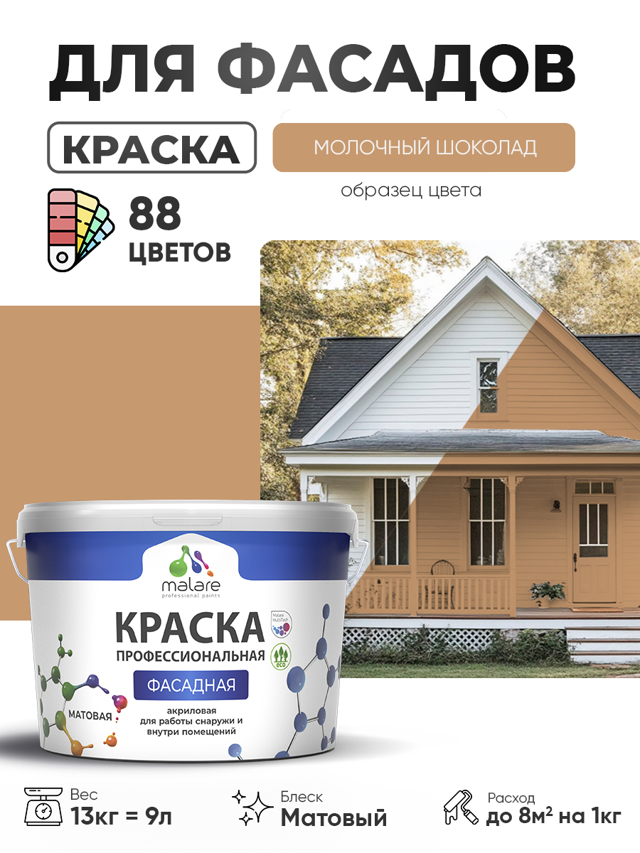 Акриловая фасадная профессиональная краска Malare