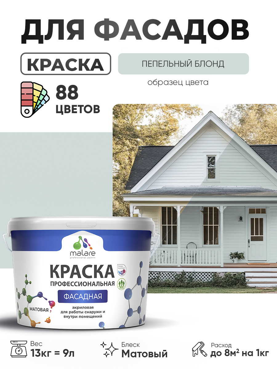 Акриловая фасадная профессиональная краска Malare