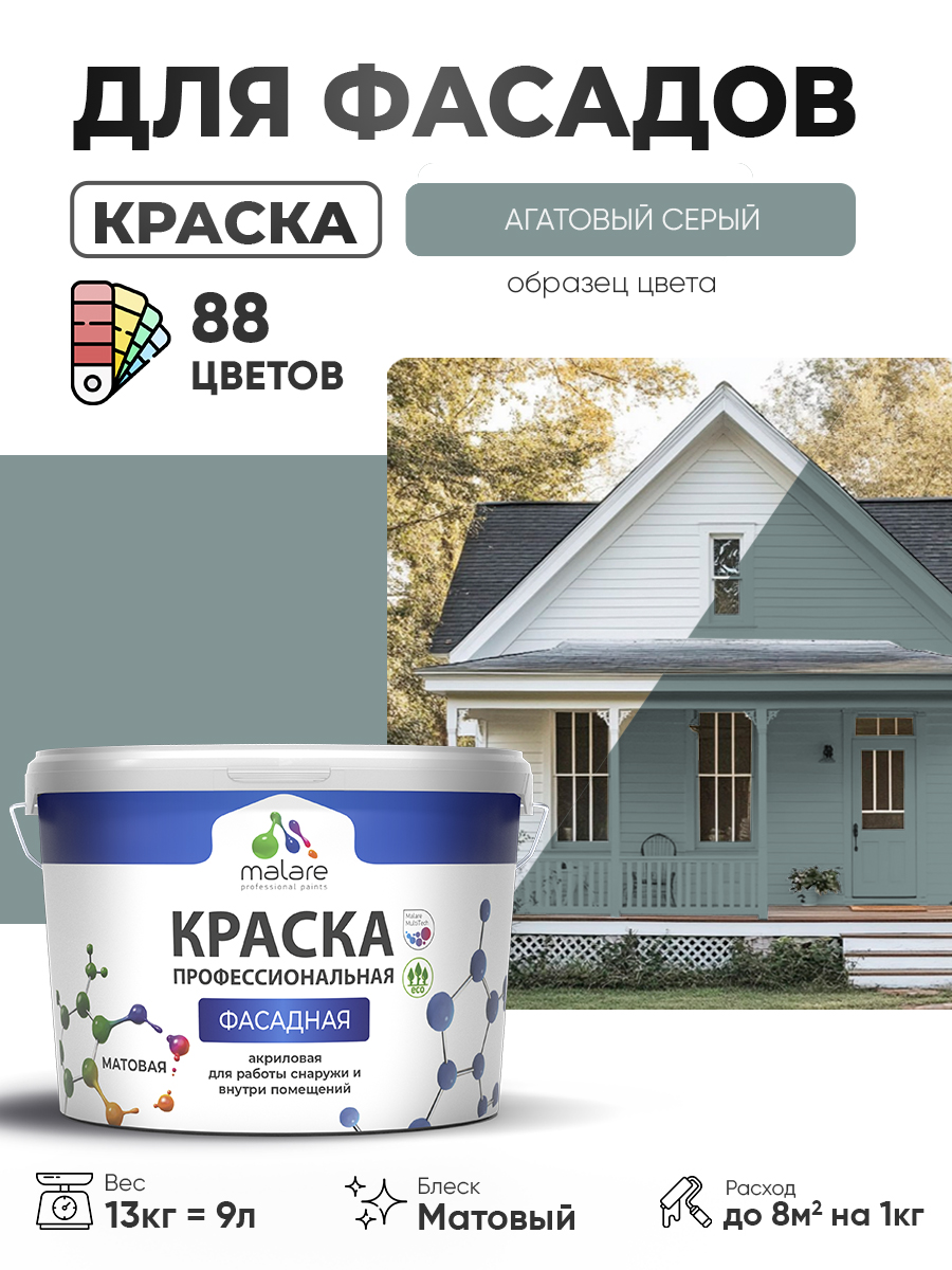 Акриловая фасадная профессиональная краска Malare