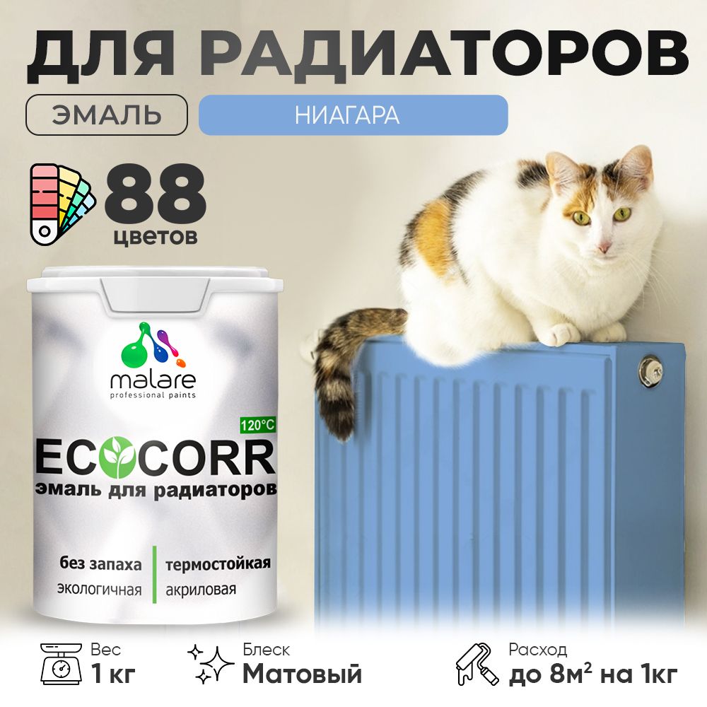 Акриловая эмаль для батарей и радиаторов Malare ECOCORR