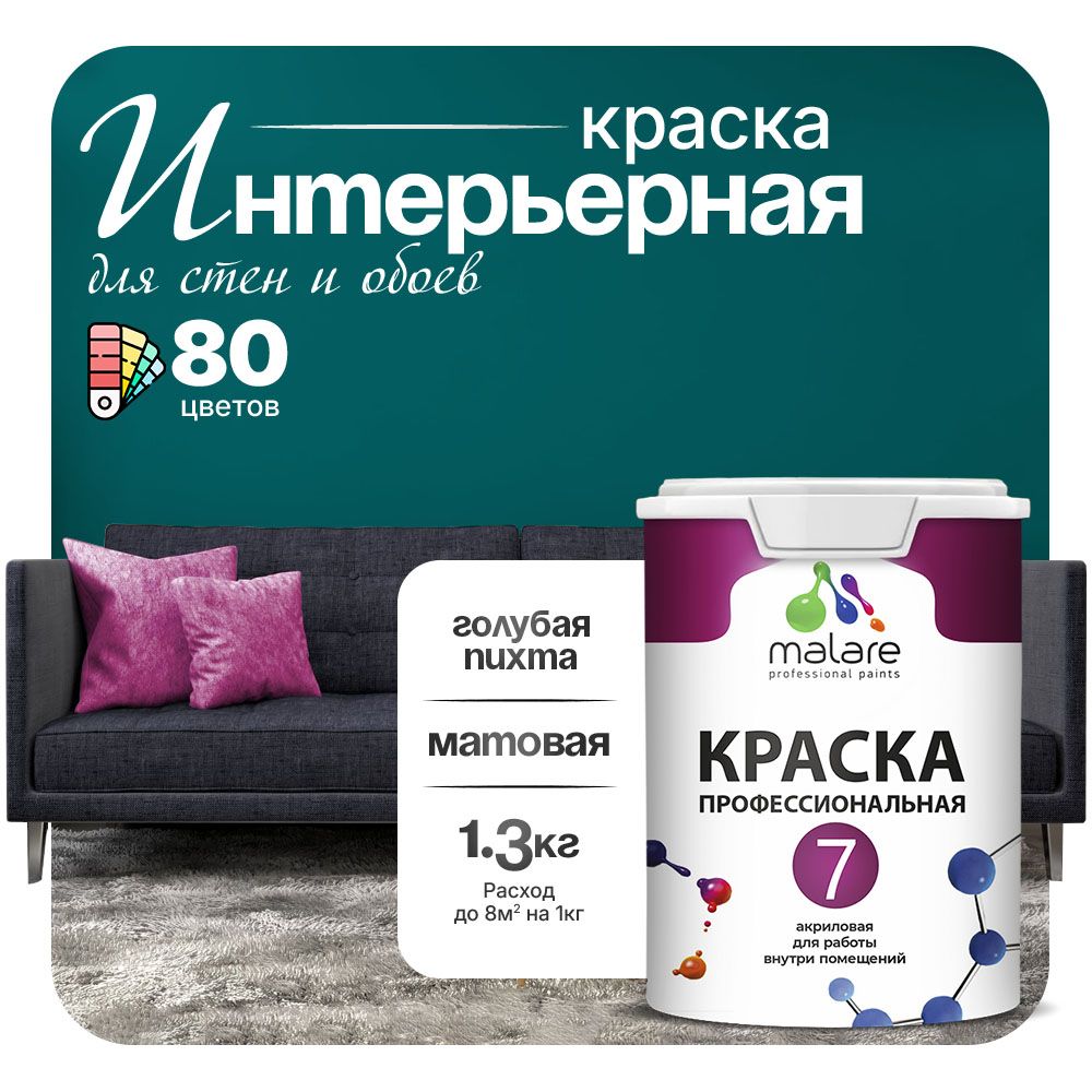 Акриловая краска для стен и обоев Malare ЕВРО 3