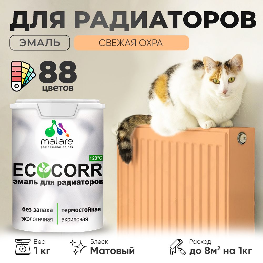 Акриловая эмаль для батарей и радиаторов Malare ECOCORR