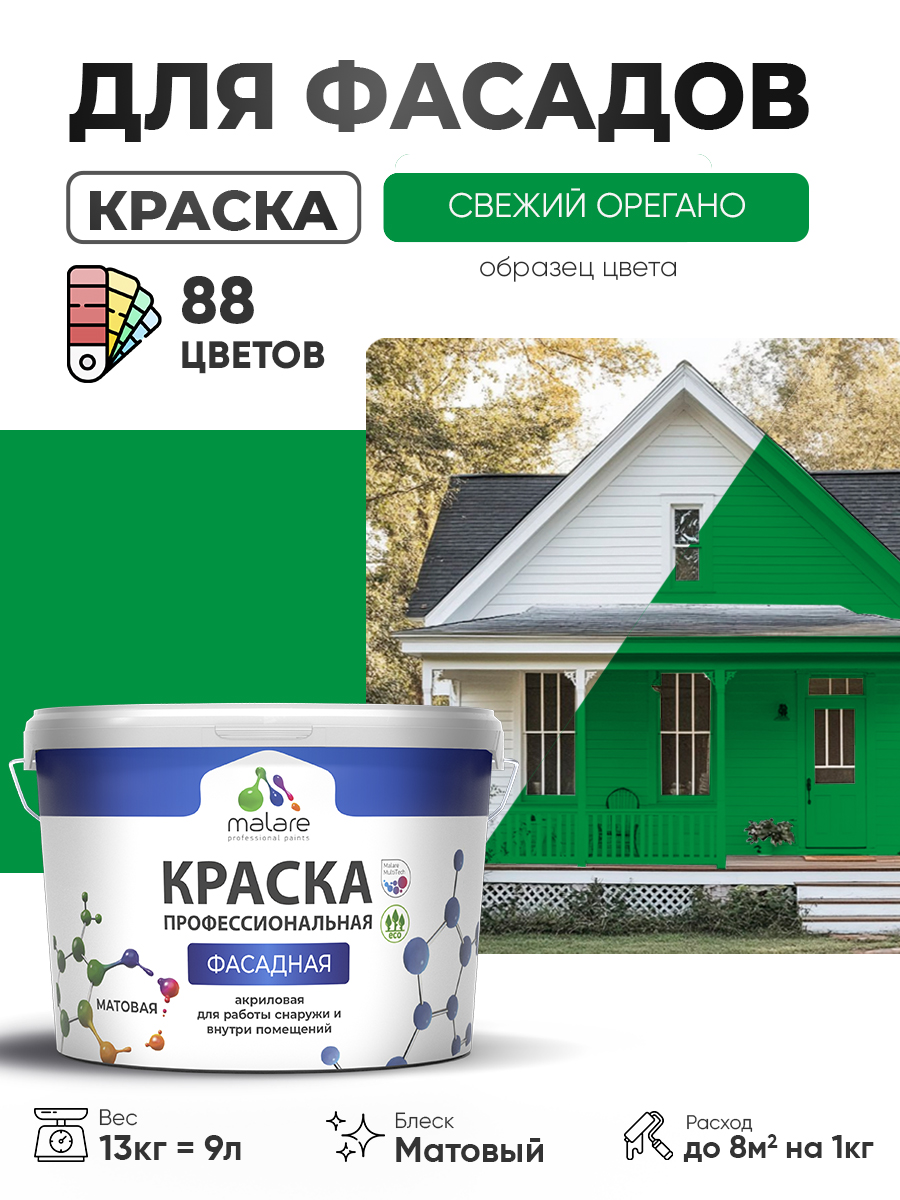 Акриловая фасадная профессиональная краска Malare