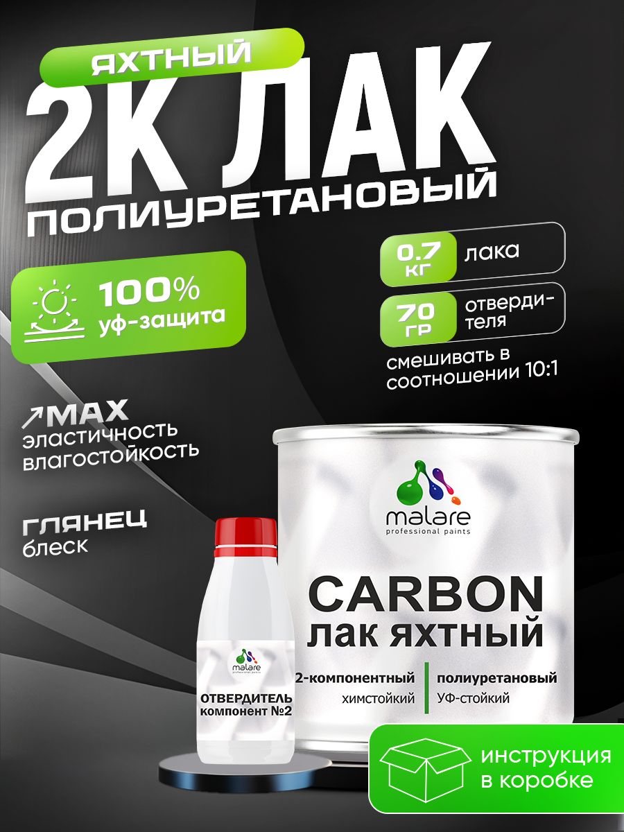 Полиуретановый яхтный лак Malare CARBON