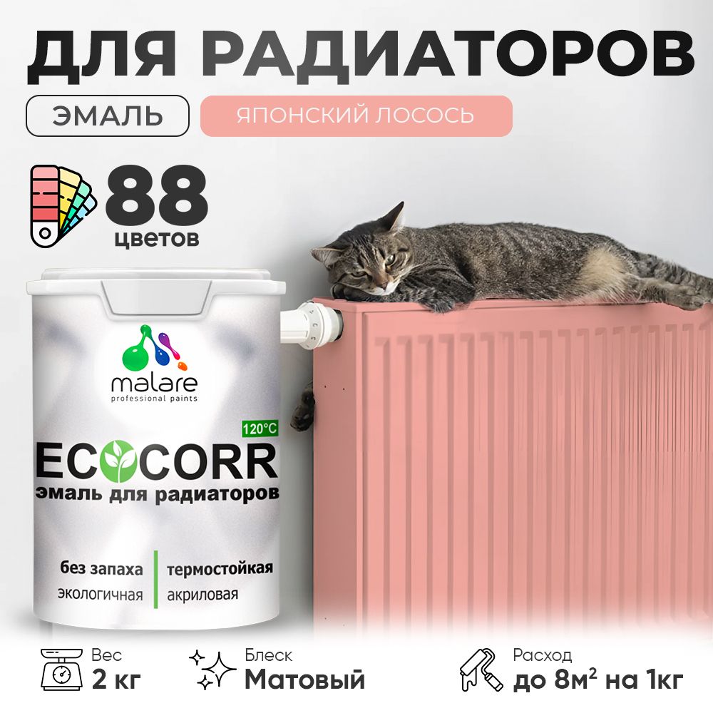 Акриловая эмаль для батарей и радиаторов Malare ECOCORR