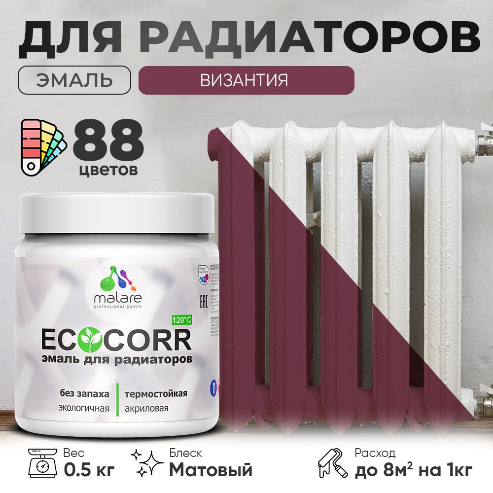 Акриловая эмаль для батарей и радиаторов Malare ECOCORR