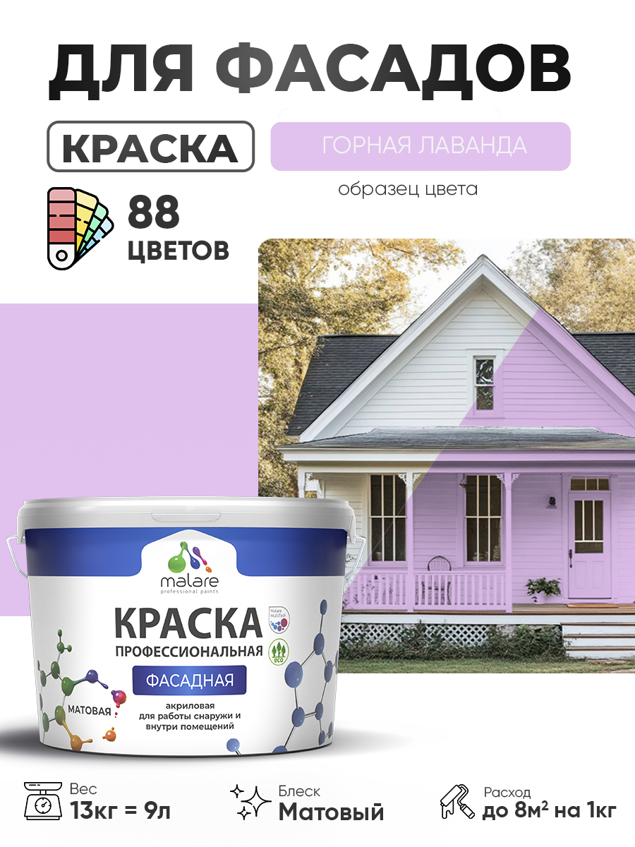 Акриловая фасадная профессиональная краска Malare