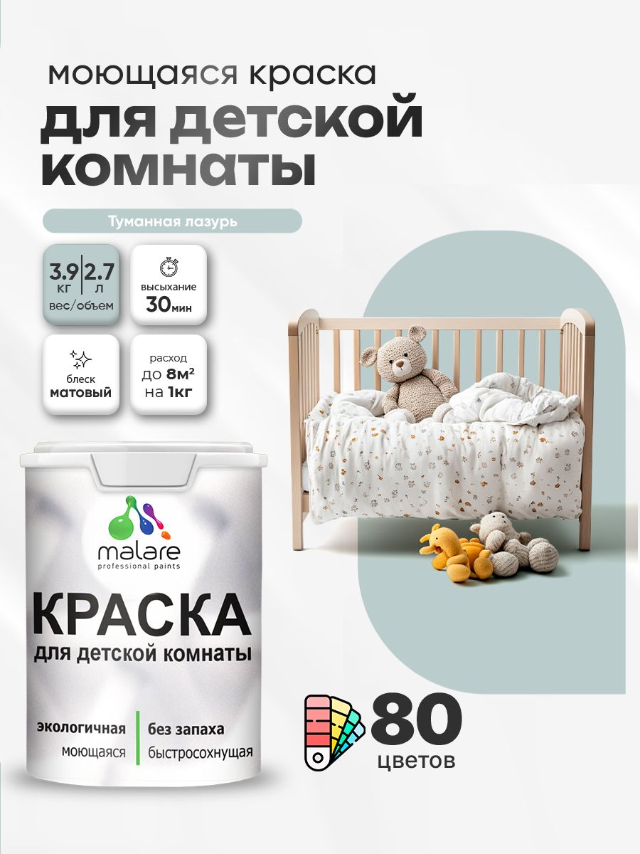 Акриловая краска для детской комнаты Malare