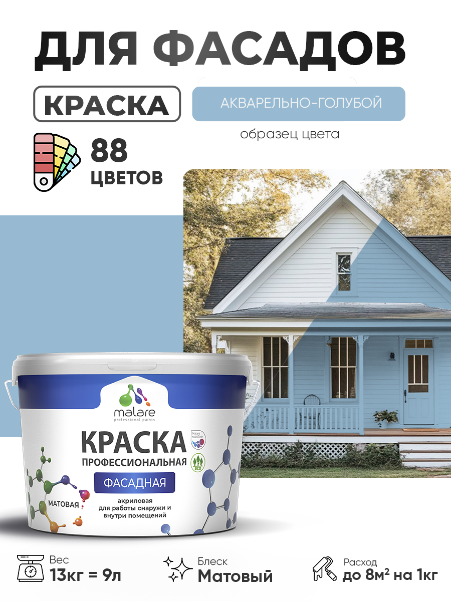 Акриловая фасадная профессиональная краска Malare