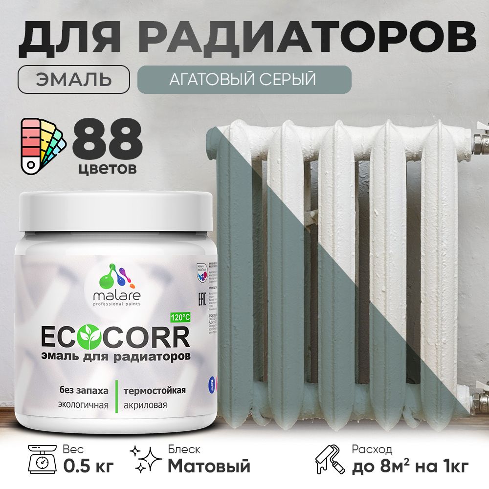 Акриловая эмаль для батарей и радиаторов Malare ECOCORR