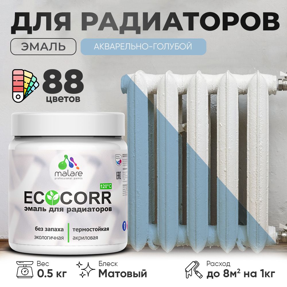 Акриловая эмаль для батарей и радиаторов Malare ECOCORR