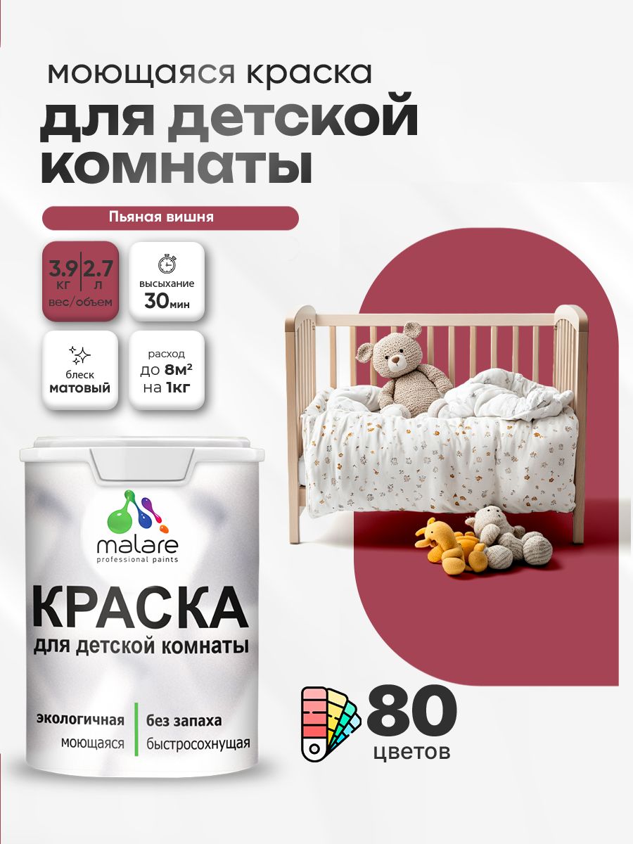 Акриловая краска для детской комнаты Malare