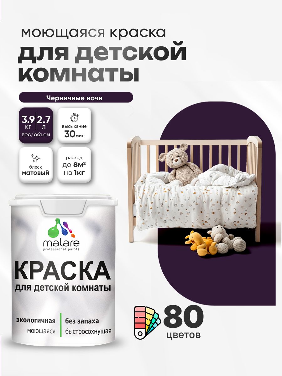 Акриловая краска для детской комнаты Malare