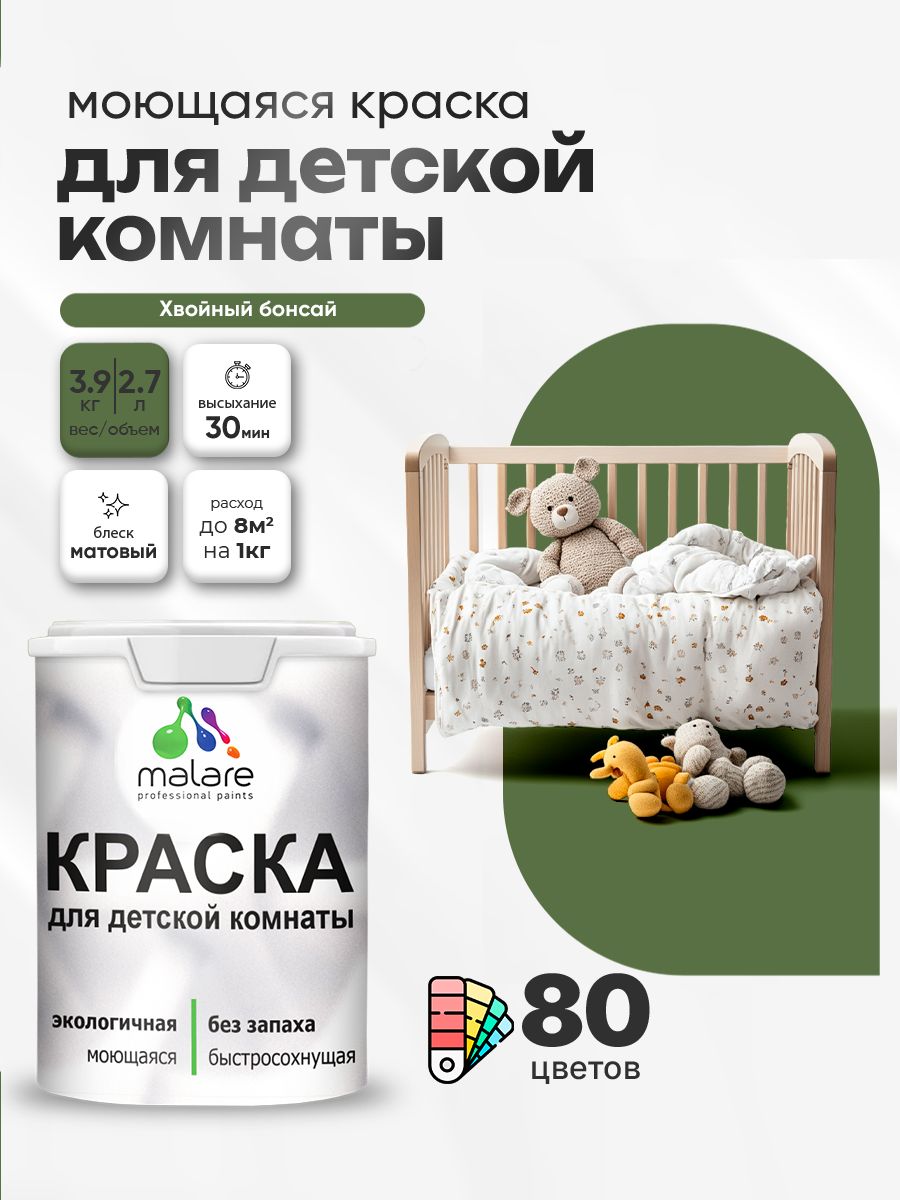 Акриловая краска для детской комнаты Malare