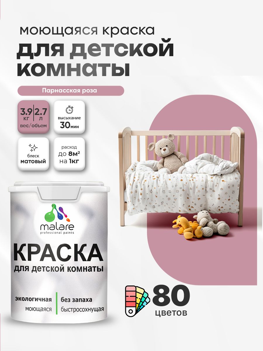 Акриловая краска для детской комнаты Malare
