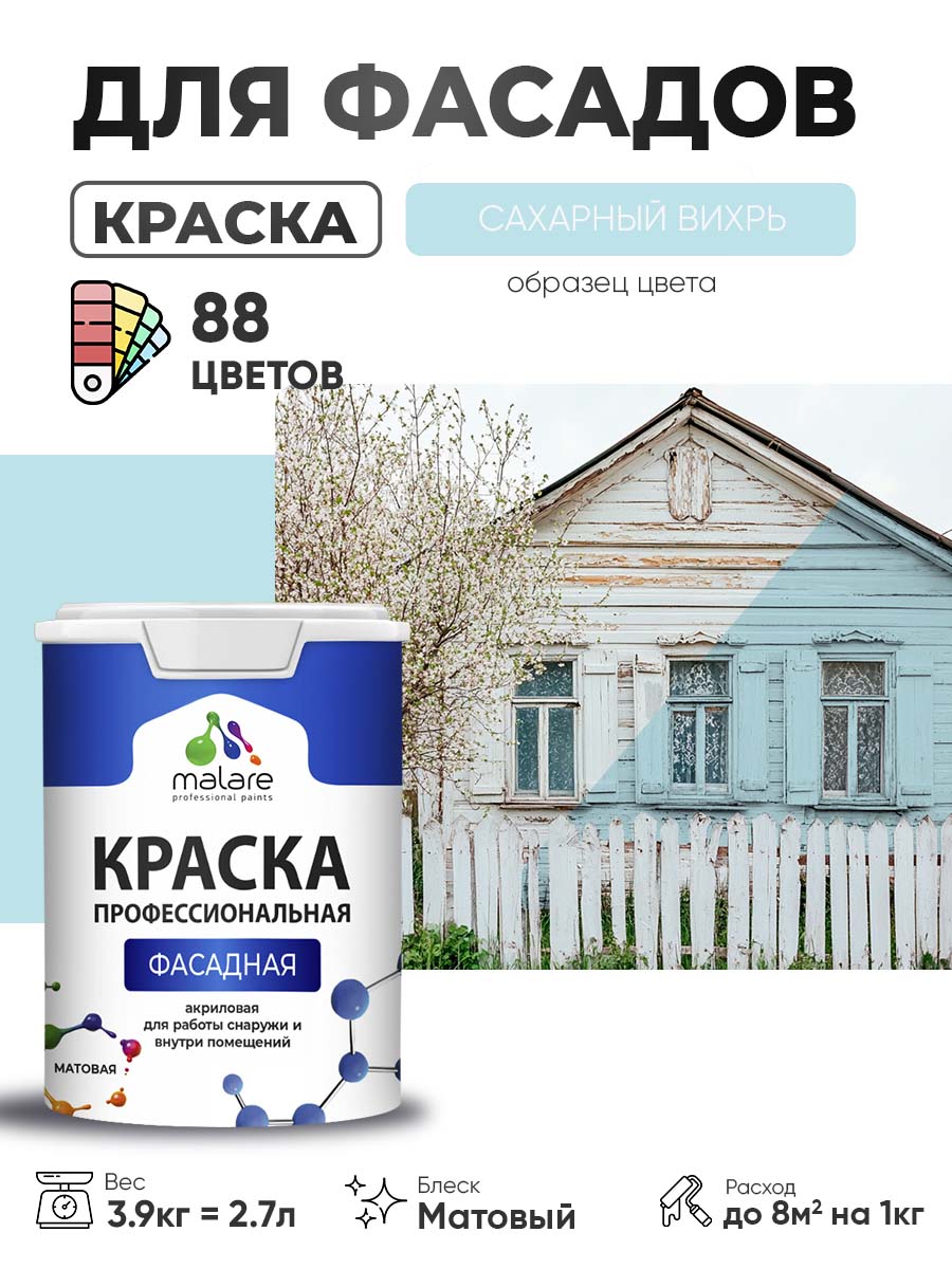 Акриловая фасадная профессиональная краска Malare