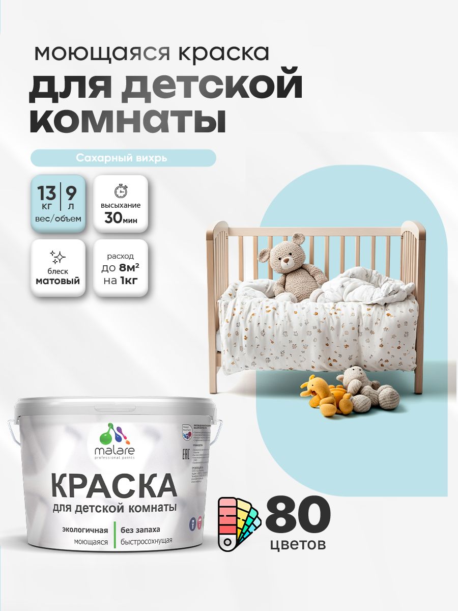 Акриловая краска для детской комнаты Malare