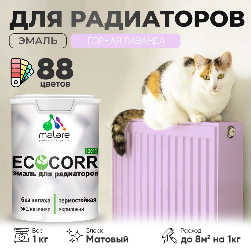 Акриловая эмаль для батарей и радиаторов Malare ECOCORR