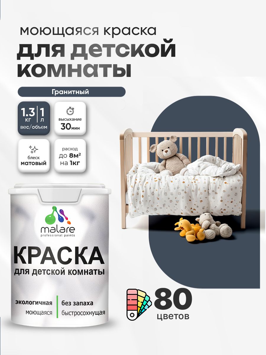 Акриловая краска для детской комнаты Malare