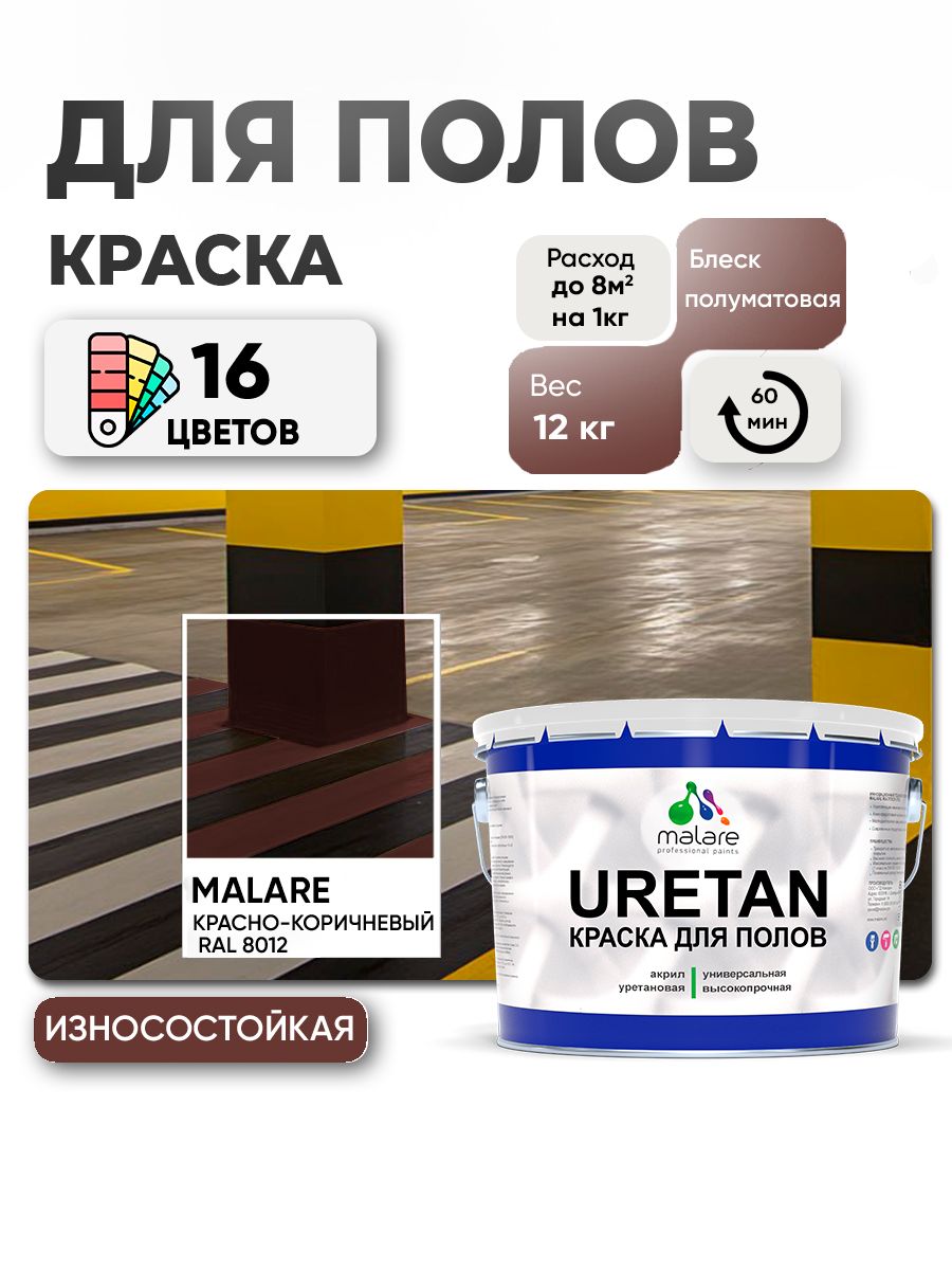 Акрил-уретановая краска для пола Malare URETAN