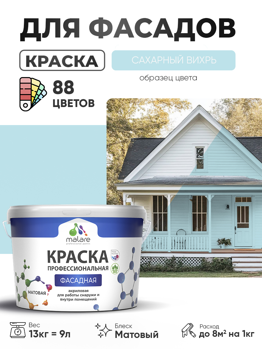 Акриловая фасадная профессиональная краска Malare