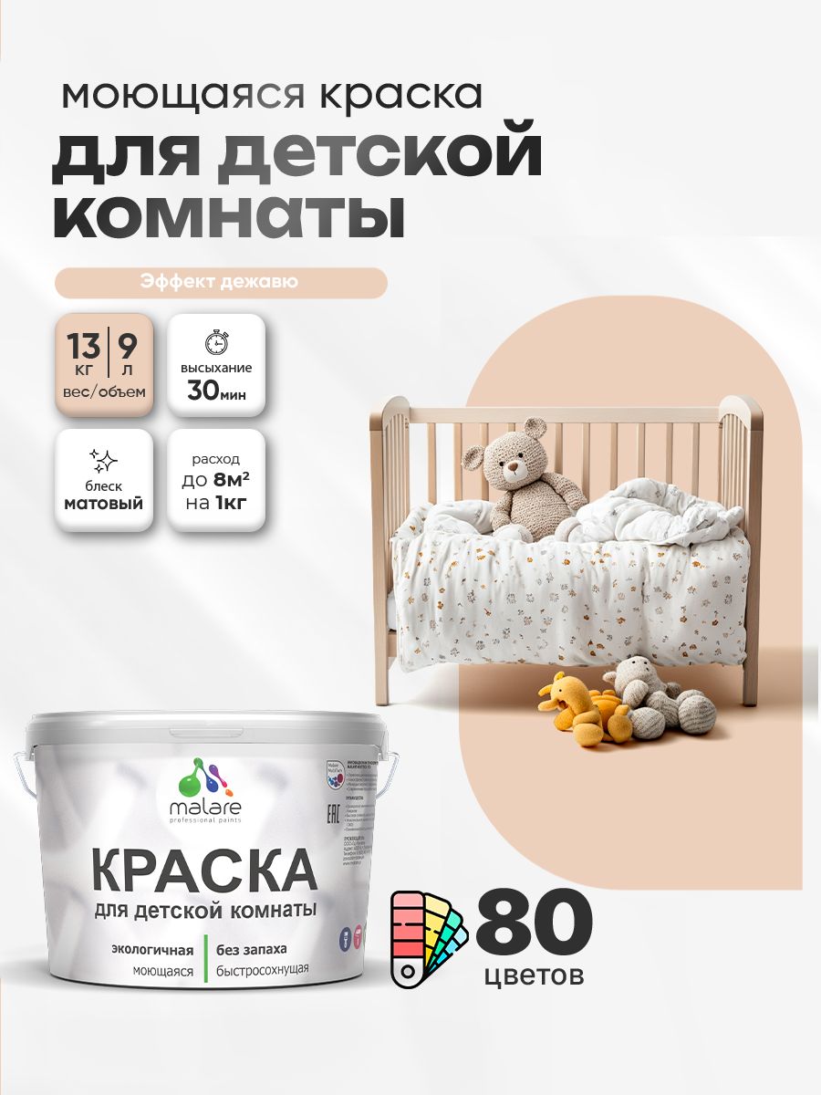 Акриловая краска для детской комнаты Malare