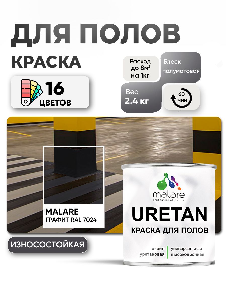 Акрил-уретановая краска для пола Malare URETAN