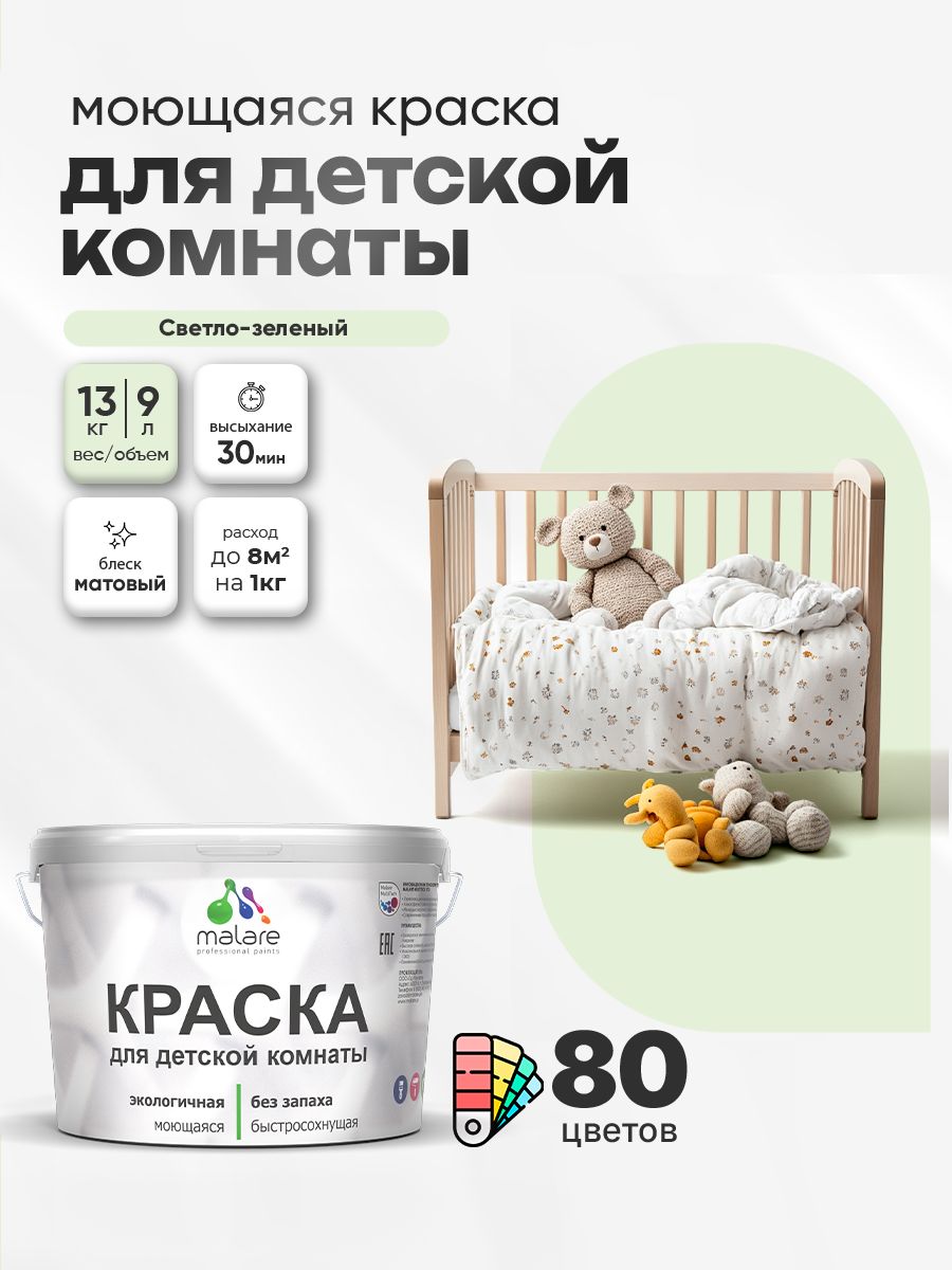Акриловая краска для детской комнаты Malare